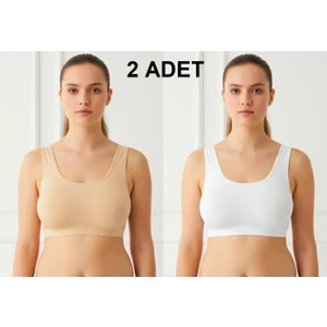 2 Adet Modal Kumaş Çıkarılabilir Ped Bralet