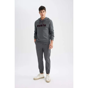 %100 Pamuk Yazlık Jogger Pantolon Basic Düz Beli Bağcıklı Cepli Lastikli Paça D7782AX24AU