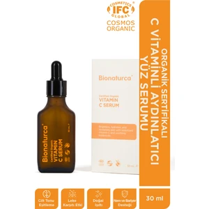Organik Sertifikalı C Vitaminli Aydınlatıcı Yüz Serumu 30 M L- Bionaturca