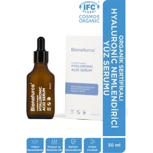 Organik Sertifikalı Hyaluronik Nemlendirici Yüz Serumu 30 M L- Bionaturca
