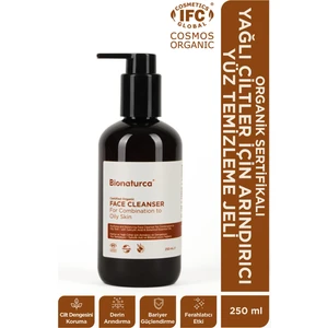Organik Sertifikalı Yağlı Ciltler Için Arındırıcı Yüz Temizleme Jelii 250 ml - Bionaturca