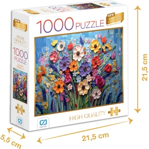 Ca Games Çiçekler -  1000 Parçalı Puzzle  - 48 x 68 cm