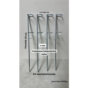 Çınar Satar Olta Ayağı , Olta Tutucu , Olta Sabitleme Demiri 4 Adet Galvanizli Paslanmazdır