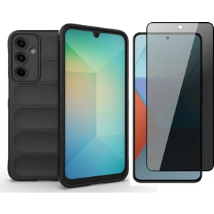 Samsung Galaxy A17 Kılıf Esnek Tpu Oyuklu Arka Yüzey Tasarımlı Zore Etnik Silikon Kapak + Hayalet Ekran Koruyucu