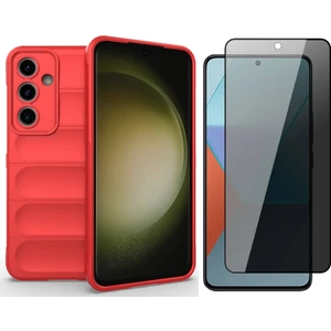 Samsung Galaxy A17 Kılıf Esnek Tpu Oyuklu Arka Yüzey Tasarımlı Zore Etnik Silikon Kapak + Hayalet Ekran Koruyucu