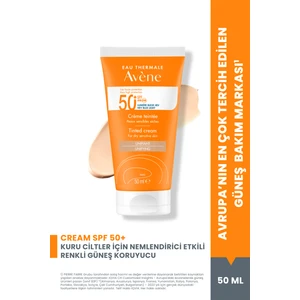Tinted Cream SPF 50 + Kuru Ciltler için Renkli Güneş Koruyucu 50 ml