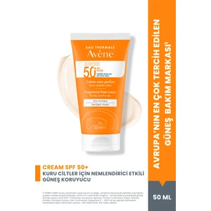Fragrance-Free Cream Kuru Ciltler İçin Güneş Koruyucu 50 ml