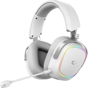 Retsu Beyaz/gri Kablosuz 2.4g+ Bluetooth Kumaş ve Deri Protein Earpad Mikrofonlu Oyuncu Kulaklığı