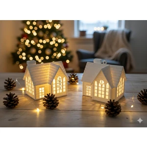 Auro Little Tea Sıcak Yuva Işıkları - Mini Kış Köyü Seti Yılbaşı Özel - 3D