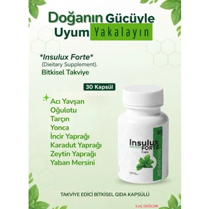 Insulux Forte Gurmar ve Tarçın Özü Içeren Takviye Edici Gıda 1 Kutu 30KAPSÜL Caps