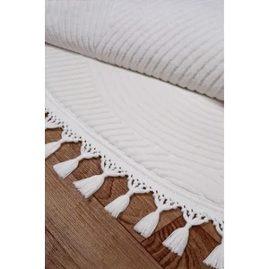 Meta Halı Rölyef Joy Daire Kaymaz Taban Kesme Halı Pon Pon Saçak