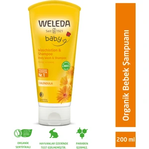 Calendula Organik Saç ve Vücut Şampuanı 200ml