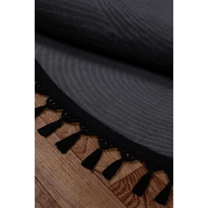 Meta Halı Rölyef Joy Daire Kaymaz Taban Kesme Halı Pon Pon Saçak