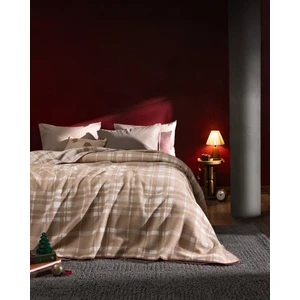 Madame Coco Faureux Çift Kişilik Jakarlı Pamuklu Battaniye - Bej