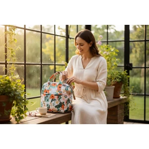 Beautiful Bag Termal Yemek Çantası Çiçek Desenli