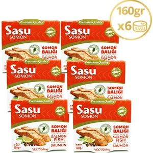 Zeytinyağlı Somon Balığı 6x160 gr Bütün Dilim