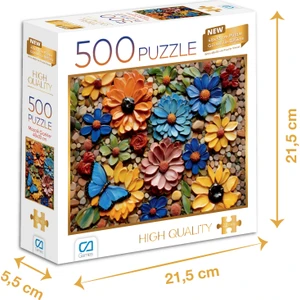 Ca Games Mozaik Çiçekler - 500 Parçalı Puzzle