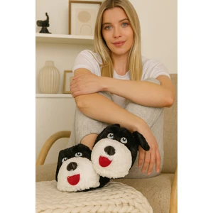 Modafrato Köpekli Peluş Unisex Hayvanlı Panduf Ev Ayakkabısı Pufidik