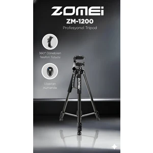ZM-1200 Kamera ve Telefon TRIPODU-360° Dönebilen Telefon Tutucu ve Çanta Hediyeli