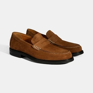 Erkek Taba Süet Deri Loafer