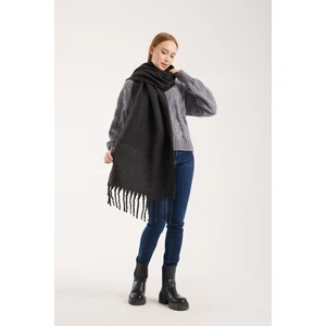 Unisex Puffy Düz Renk Şal Atkı