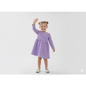 Lila Kız Çocuk Elbise Sonbahar & Kış
