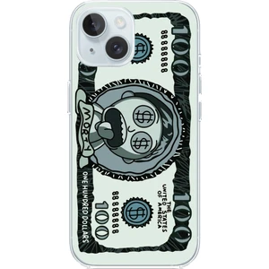 iPhone 15 Uyumlu Morty Dolar Baskılı Silikon Kılıf