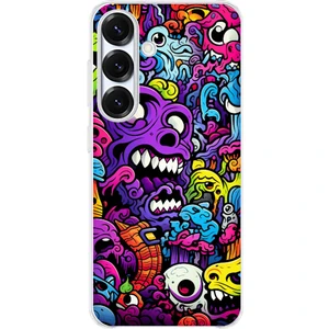 Samsung Galaxy S25 Plus Uyumlu Psikodeli Renkli Canavarlar Baskılı Silikon Kılıf