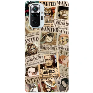 Redmi Note 10 Pro Uyumlu One Piece Gazete Tasarımlı Baskılı Silikon Kılıf