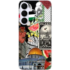 Samsung Galaxy S25 Fe Uyumlu Filistin Özgürlük Kolajı Baskılı Silikon Kılıf