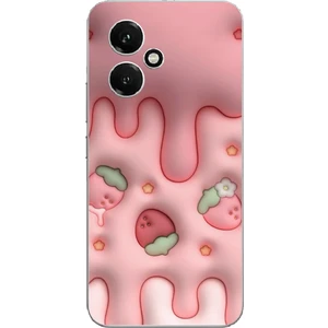 Honor 400 Uyumlu Çilekli Pasta Baskılı Silikon Kılıf