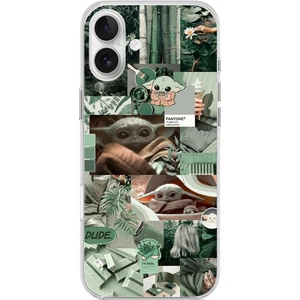 iPhone 16 Plus Uyumlu Yoda Kolaj Baskılı Silikon Kılıf