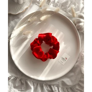 Çocuk Saten Toka - Kızıl Miras – Tekli Lüks Lastik Model Scrunchie