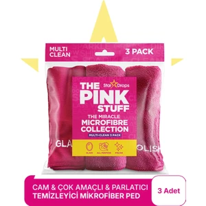 The Pink Stuff Mucizevi Mikrofiber Bez Koleksiyonu 3'lü Paket-Cam/çok Amaçlı/parlaklık