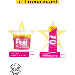 The Pink Stuff Mucizevi Miracle Temizlik Macunu 850 gr - Mucizevi Krem 500 ml
