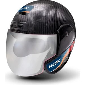 Karbon Yarım Kask Siyah (M)