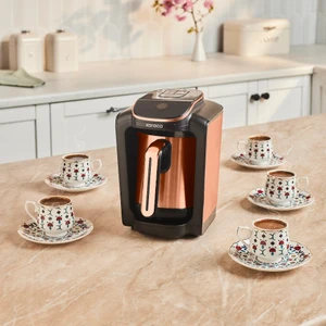 Hatır Neo Inox Çelik Cezveli Türk Kahve Makinesi 5 Fincan Kapasiteli Bronze