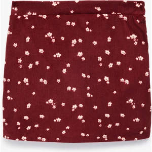 Beli Lastikli Çiçekli Şort Etek