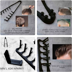 Mucize Sihirli Tarak (Siyah)/çıkıntılı Alt Bölüm ve Askı Aparatı