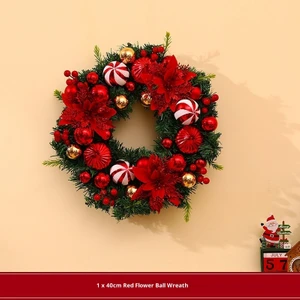 Umua Store Noel Çelengi Kapı Asma Noel Dekorasyonu Rattan Süs Dekorasyon Asma (Yurt Dışından)