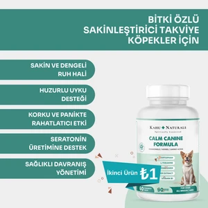 Kahu Naturals Calm Canine Formula, Köpekler Için Bitki Özlü Sakinleştirici Rahatlatıcı Takviye, 60 Tablet