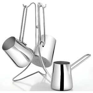 YUNUSOĞLU HOME Paslanmaz Çelik Cezve Takımı Standlı