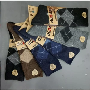Plus 5909 Erkek Kışlık Lambswool Yün Çorap 12 Adet
