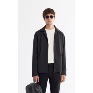 Avva Erkek Siyah Klasik Yaka Hafif Bi-Stretch Mevsimlik Comfort Fit Mont A42Y6079