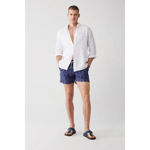 Erkek Lacivert Geometrik Baskılı Deniz Şortu A31Y3817