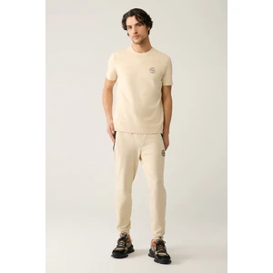 Avva Erkek Bej Jersey Kumaş 2 İplik Regular Fit Eşofman Altı A41Y3416