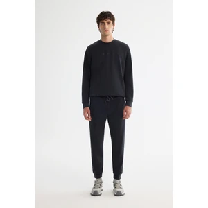 Avva Erkek Antrasit Beli Lastikli Bağcıklı Soft Touch Regular Fit Eşofman Altı A42Y3417