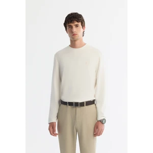 Avva Erkek Ekru Bisiklet Yaka Pamuklu Basic Regular Fit Sweatshirt A42Y1350