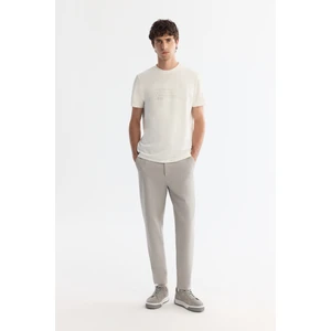 Avva Erkek Açık Gri Klasik Bel Jersey Pamuklu Carrot Fit Pantolon A42Y3061