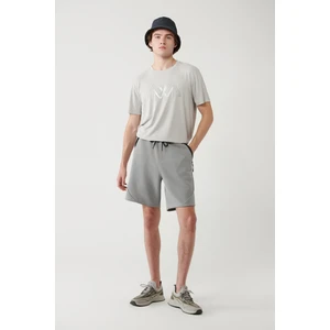 Avva Erkek Gri Soft Touch Yandan Cepli Parçalı Regular Fit Şort A41Y3600